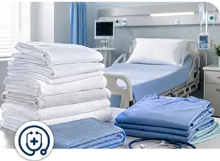Buanderie pour cliniques & cabinets Blouses, draps, tenues médicales et linge de soins lavés selon des standards d’hygiène élevés.