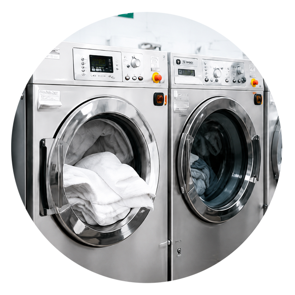 Buanderie professionnelle Lavage industriel pour tout type de linge en grande quantité.